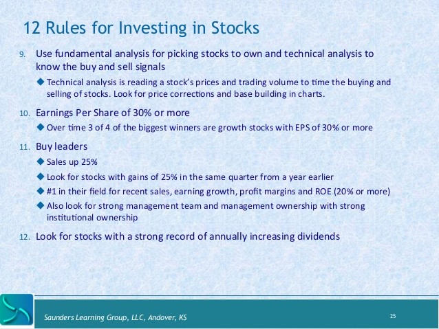 10 Rules of Fundamental Stock Analysis