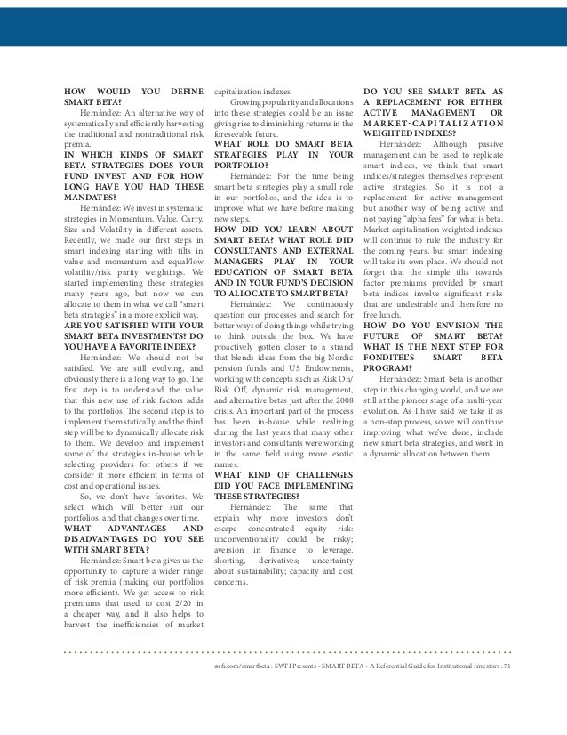 12 Steps to Understanding Smart Beta and 12 Steps to Understanding Smart Beta and