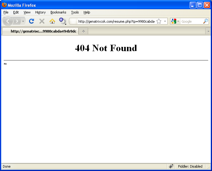 404 Error The page was not found