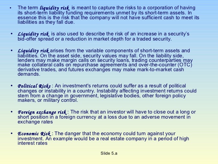 A Look at Liquidity Risk Management