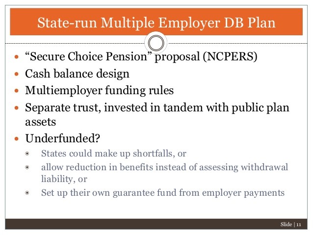 A staterun retirement plan for private sector