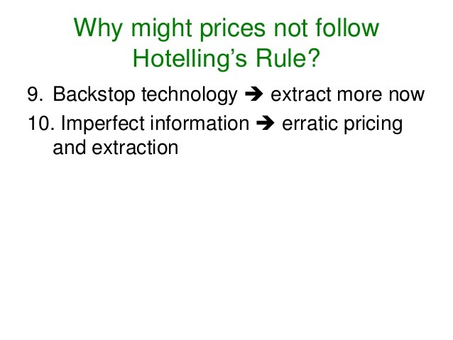Application Of Hotelling Rule For Analysing Utilisation Pattern Of Application Of Hotelling Rule For Analysing Utilisation Pattern Of