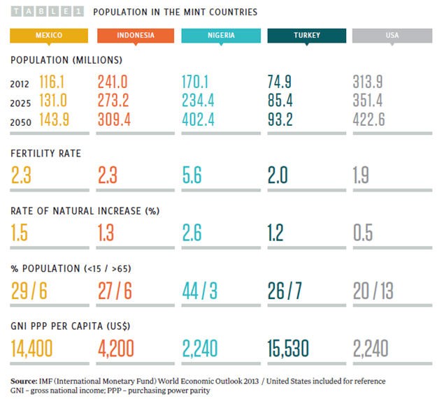 Are the MINT Countries the New BRIC