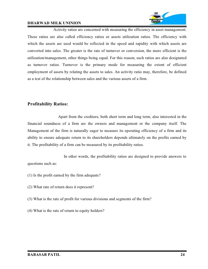 Asset Management Ratios Efficiency