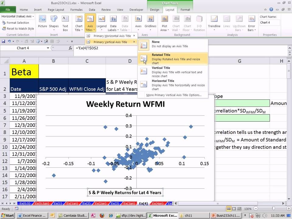 Best Excel Tutorial How to Calculate Stock Beta