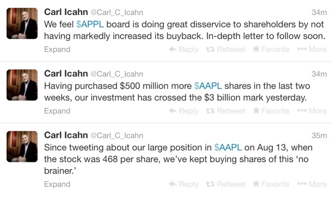 Carl Icahn’s latest investment Nice juicy Apple