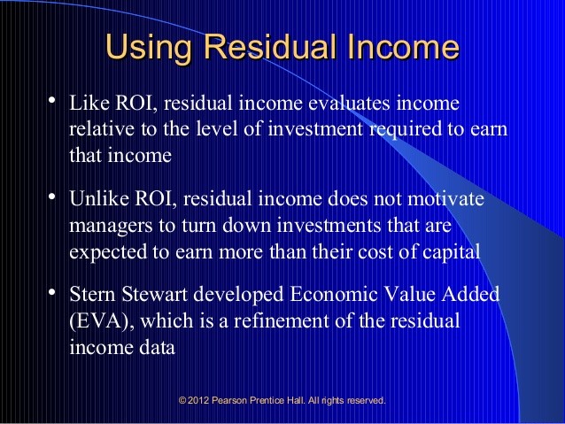 Chapter 25 ROI and Residual Income