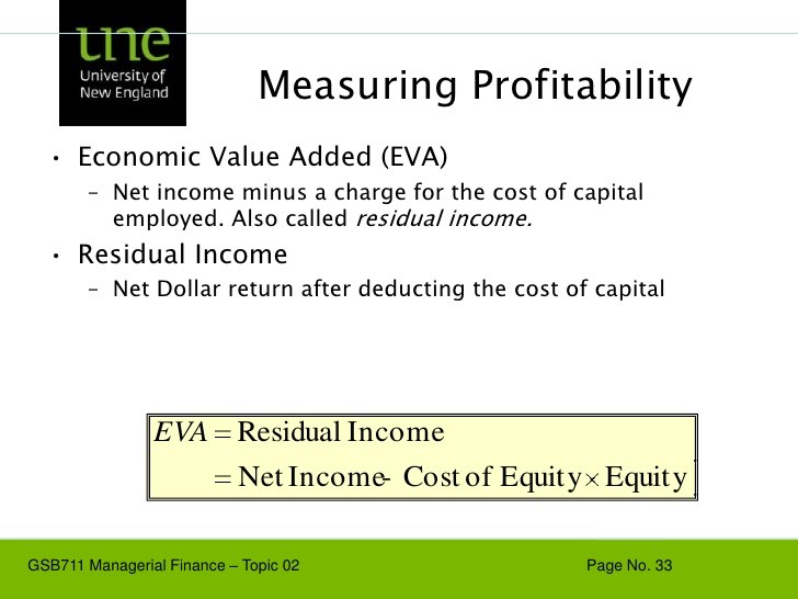 Comparison of Economic Value Added and Residual Income