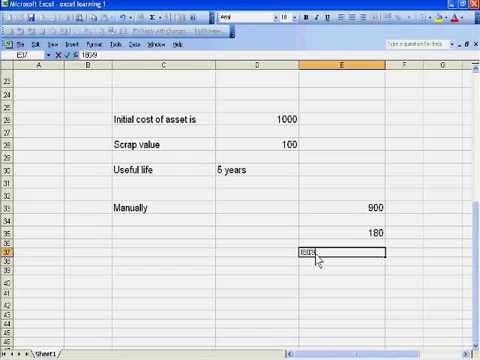 DDB Calculating depreciation using the doubledeclining balance method from the Course Excel 2010