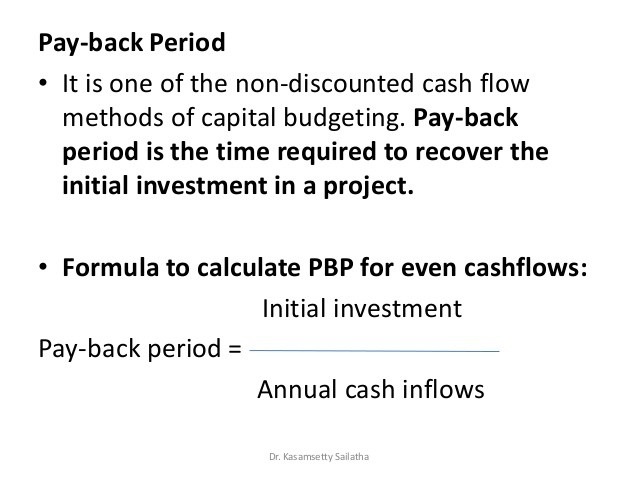 Payback Period Reciprocal Method