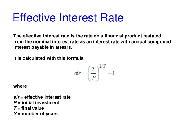 Effective vs nominal interest rates