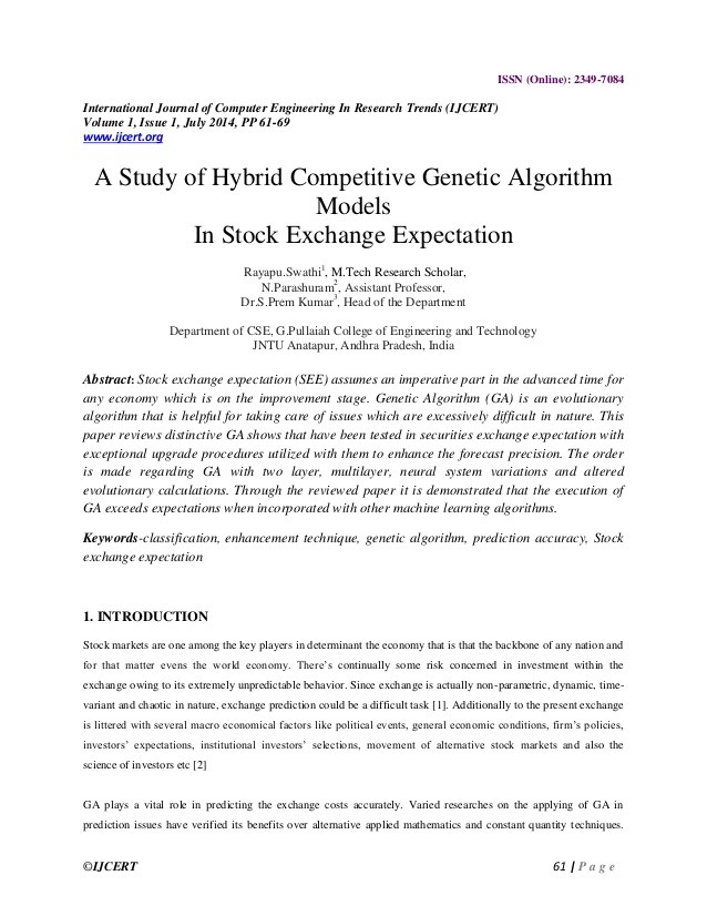 Genetic algorithms to optimise the time to make stock market investment