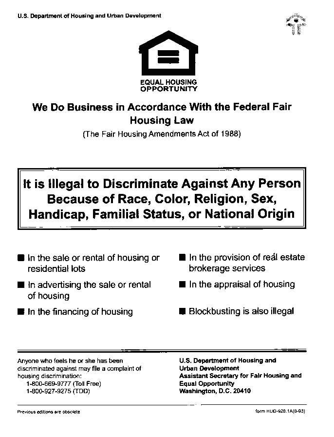 HUD Full Disclosure Act