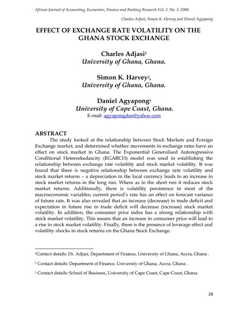 Impact of the Volatility of Macroeconomic Variables on the Volatility of Stock Market Returns