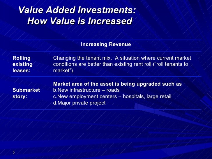 Increase Value of Commercial Real Estate Investments Increase Value of Commercial Real Estate Investments