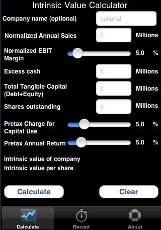 Intrinsic Value Calculator Intrinsic Value Calculator