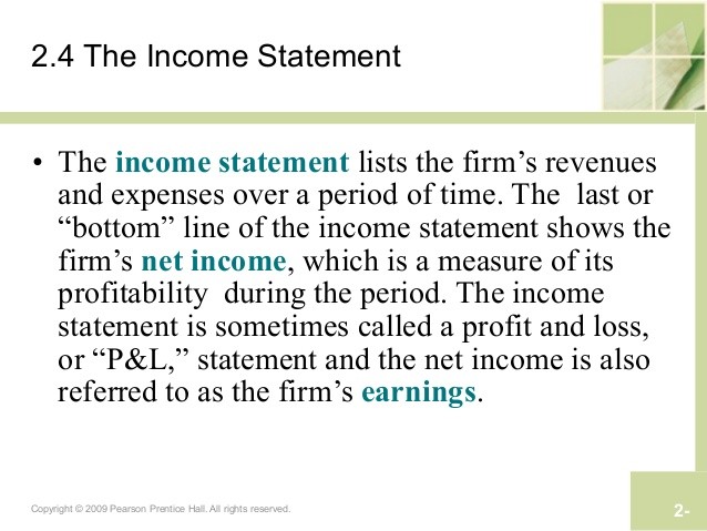 Introduction to Financial Statements Income Statement Analysis