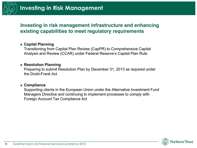 Investment Risk and Analytical Services United States Northern Trust