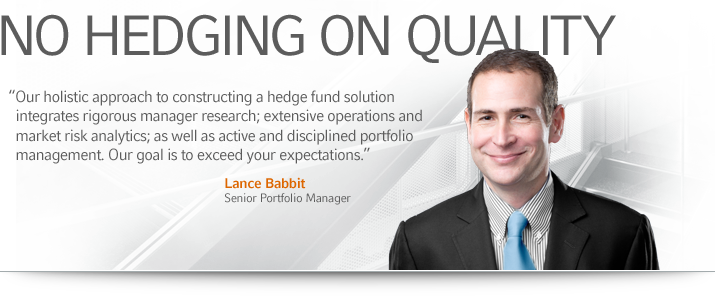 Fund of funds offering provides hedge fund access manager selection and monitoring capabilities