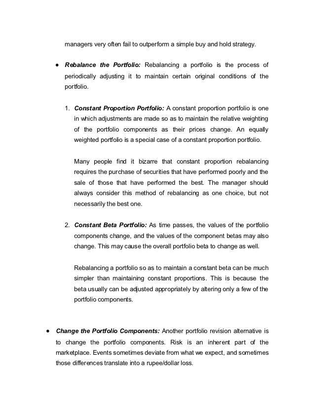 Journal of Asset Management An examination of alternative portfolio rebalancing strategies Journal of Asset Management An examination of alternative portfolio rebalancing strategies