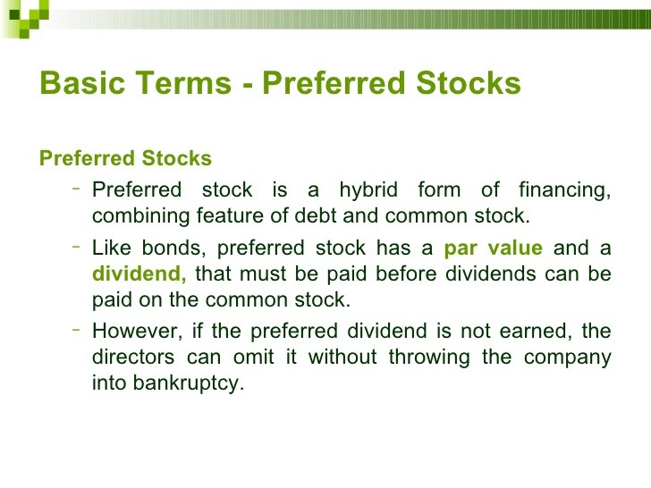 Is Valuation of Preferred Stock Similar to Bonds