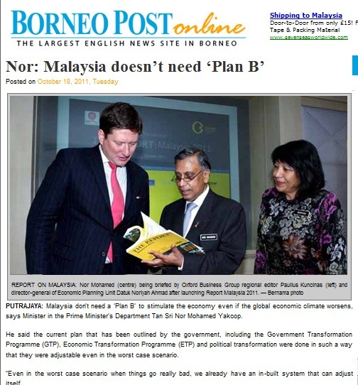 Malaysia poised for another year of growth says OBG BorneoPost Online