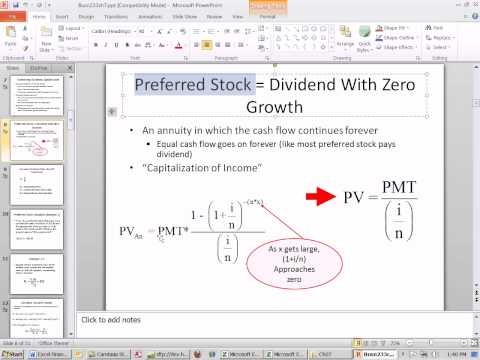 Salman s blog Valuing Preferred Stock