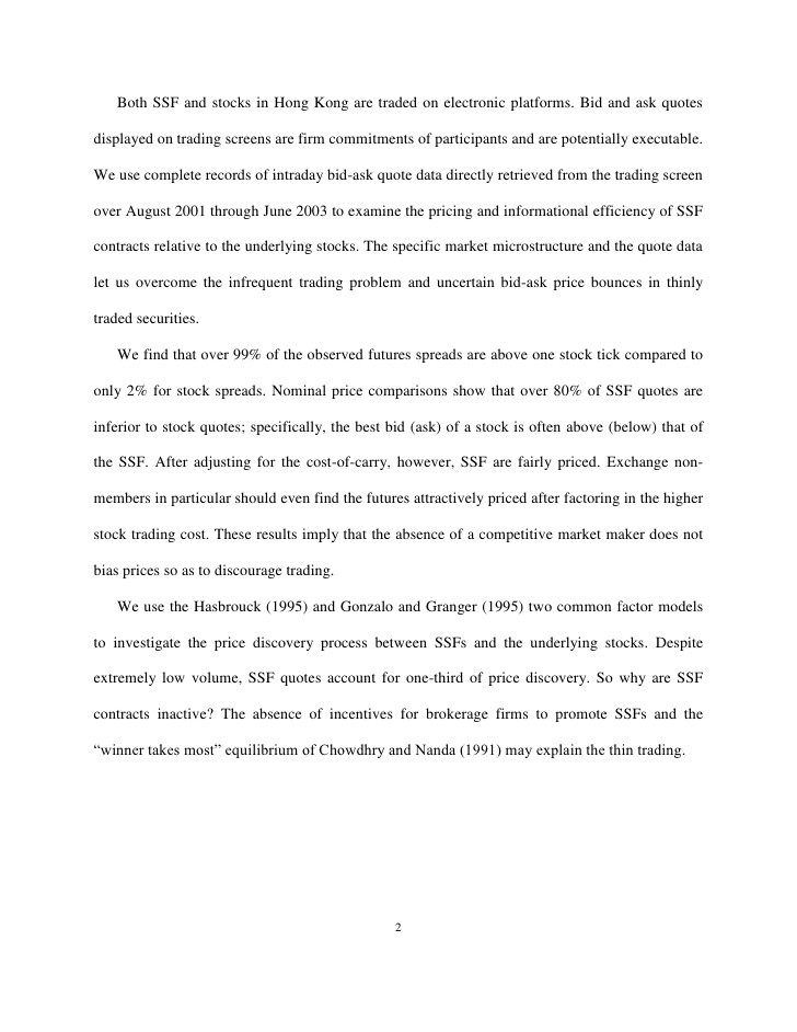 ShortSelling Uptick Rule and Market Quality Evidence from HighFrequency Data on Hong Kong Stock