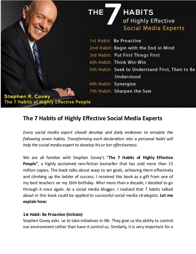 Ten Habits of Highly Effective Real Estate Sales Representatives