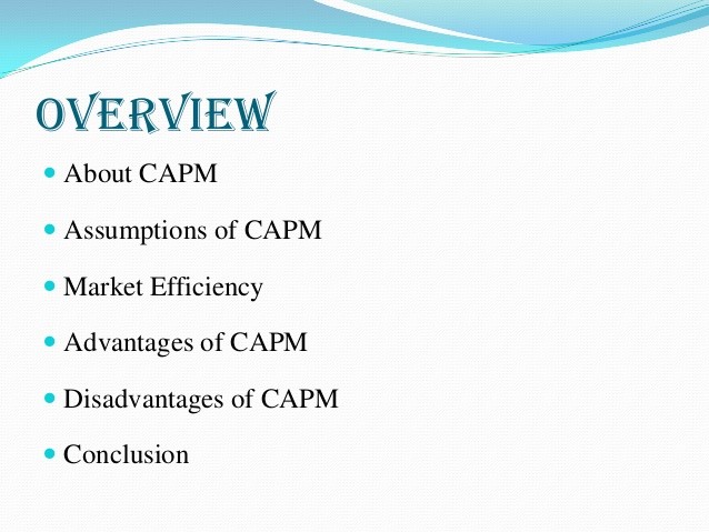 The Advantages And Disadvantages Of The CAPM Model