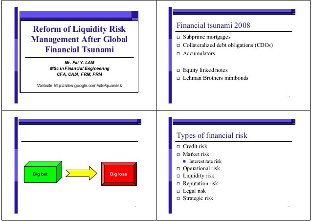 The Importance of Liquidity Risk Management The Importance of Liquidity Risk Management