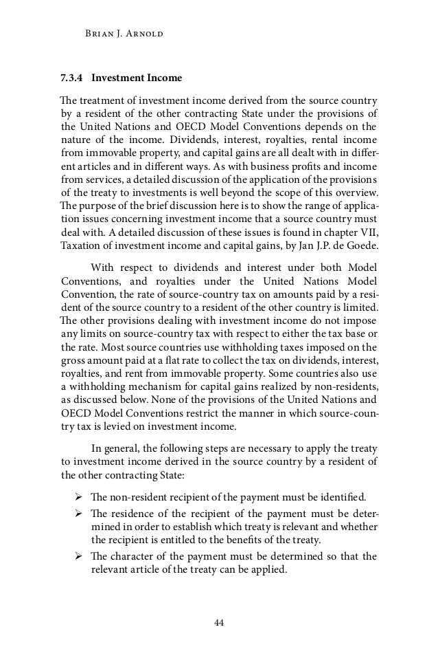 The Role of Tax Treaties in Facilitating Development and Protecting the Tax Base by Michael Lang