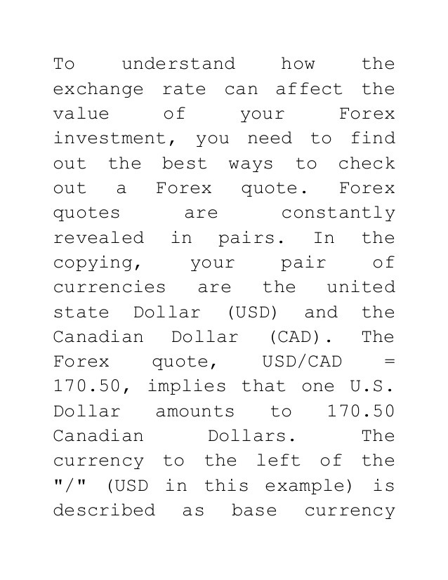 Understanding Foreign Currency Quotes