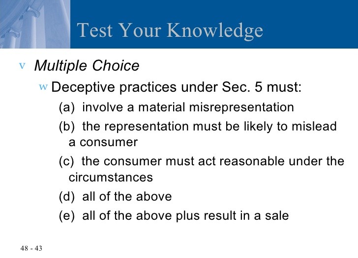 What is the history of federal regulation for deceptive trade practices and consumer protection