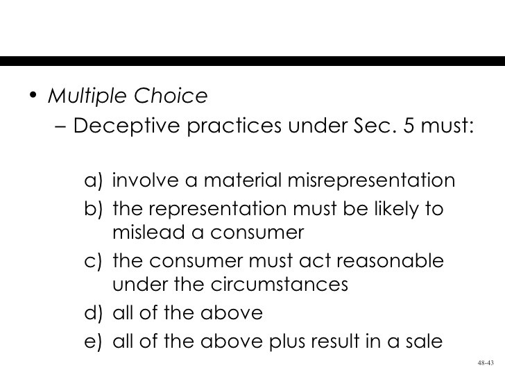 What is the history of federal regulation for deceptive trade practices and consumer protection