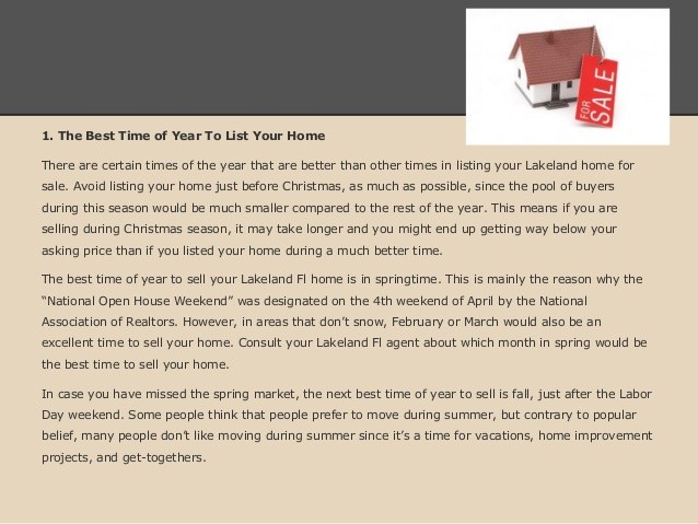 When Is the Best Time to List Your Home