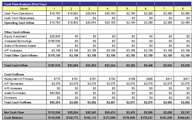 Writing the Business Plan The Cash Flow Projection