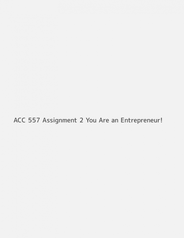 You Are an Investment Analyst You Are an Investment Analyst