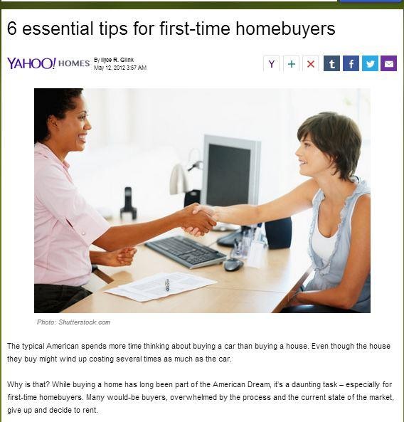 6 Essential tips for firsttime homebuyers Yahoo Homes