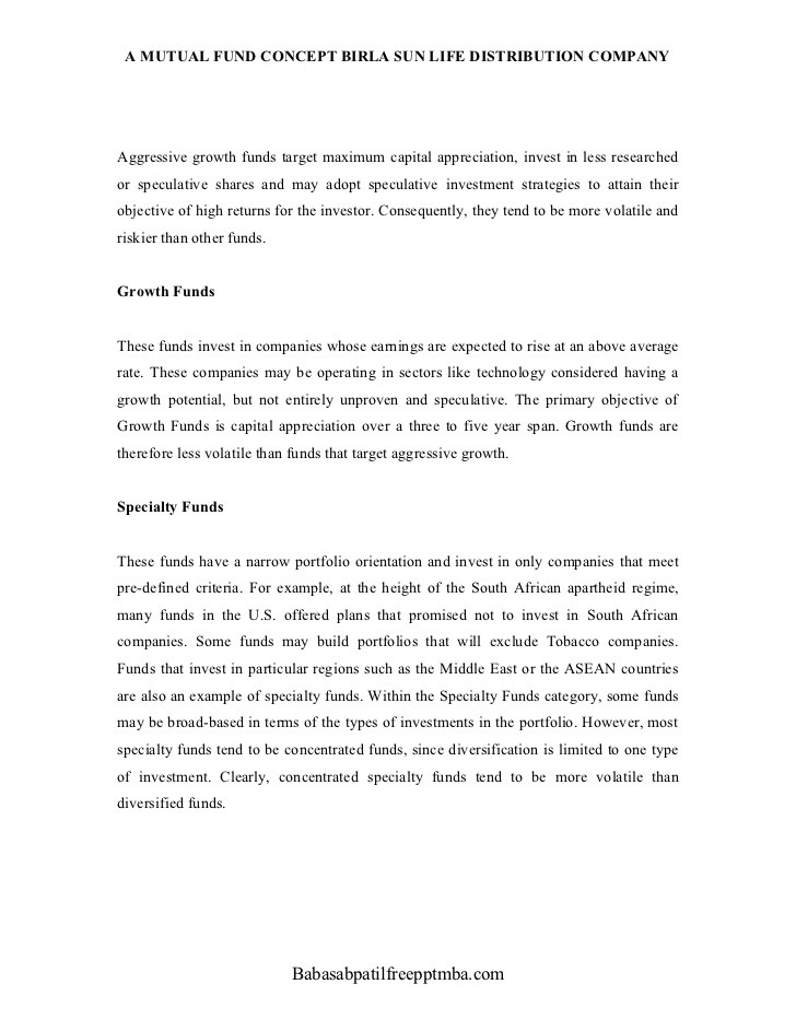 Analyzing Mutual Funds For Maximum Return