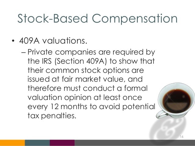 Establishing fair market value for purposes of Section 409A and stock option grants