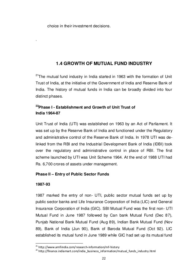 Benchmarks Decision Support For Mutual Fund Investment