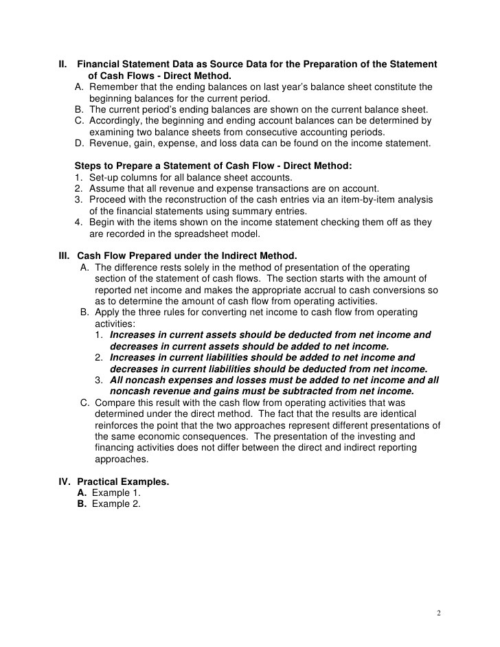 Chtr 12 Statement of Cash Flows