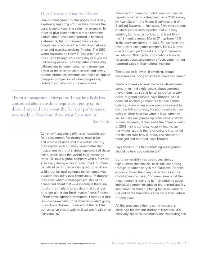Corporate Currency Risks Explained Corporate Currency Risks Explained