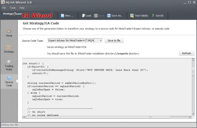 StrategyQuant EA Wizard That Helps In Creating Your Own Forex Robot Or Signal Indicator Without