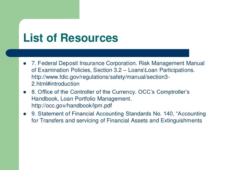 FDIC Risk Management Manual of Examination Policies