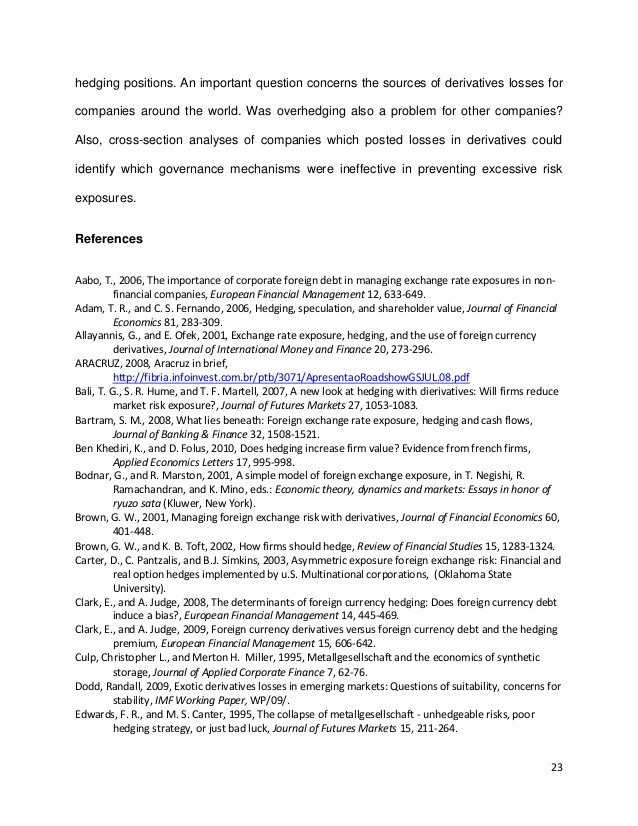 Financial Reporting for Derivatives and Risk Management Activities