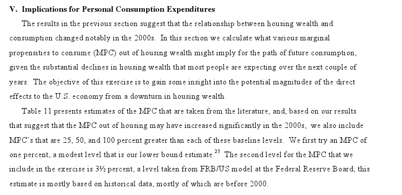 FRB Housing Wealth and Consumption