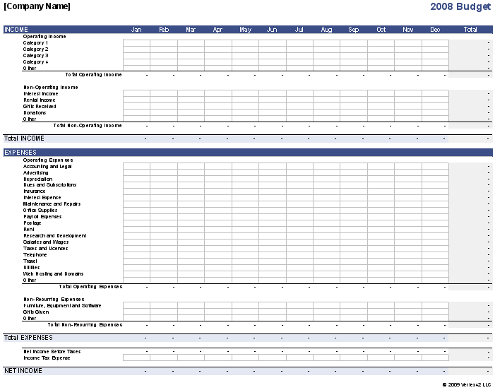 Free Cash Flow Forecast Template for Contractors