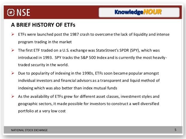 History of Exchange Traded Funds